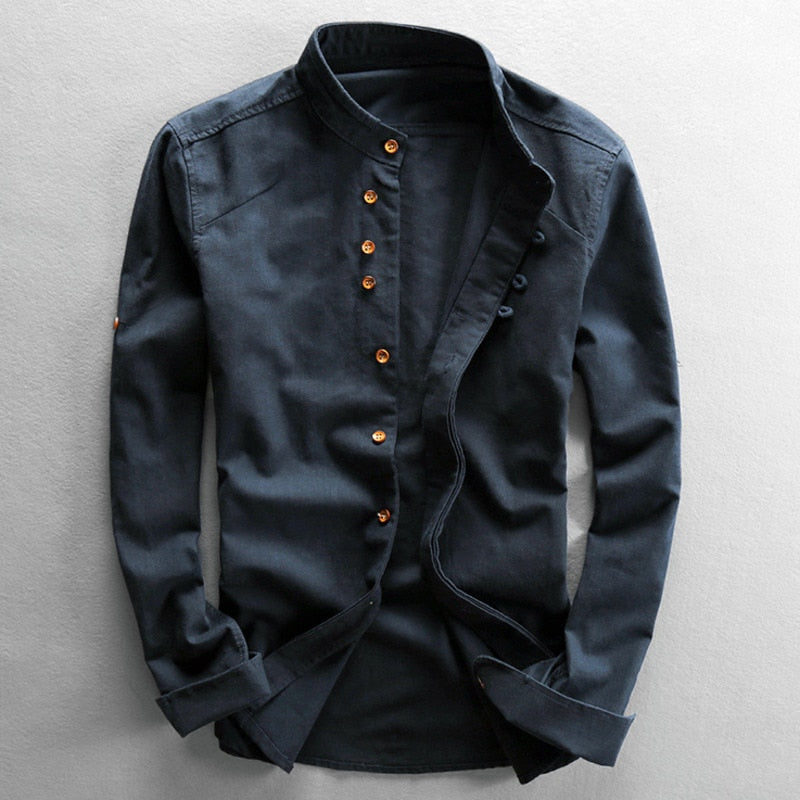 Berkley - Camisa premium de mezcla de lino