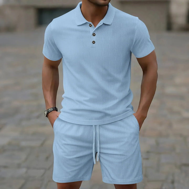Pryce - Conjunto de polo y shorts ligeros para hombre