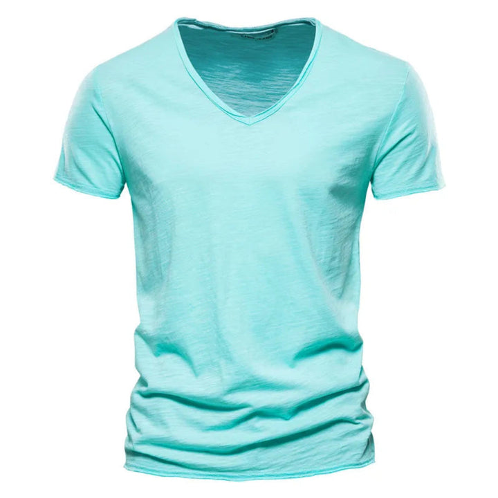 Jackson - Playera de cuello en V profundo, suave al tacto