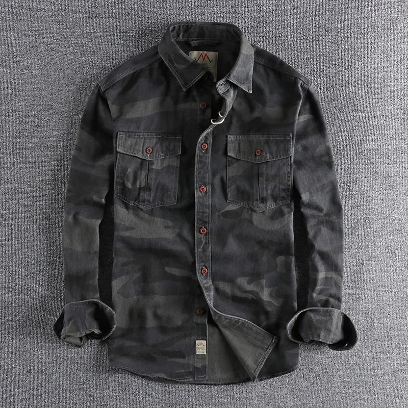 Corvin - Camisa de camuflaje premium