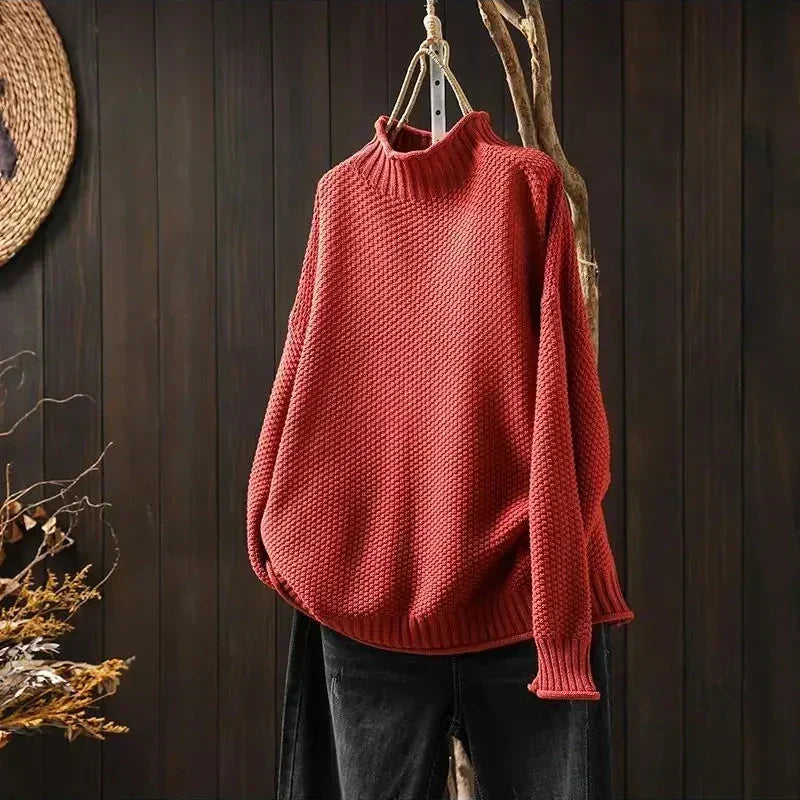 Oriane - Suéter texturizado de cuello semi alto