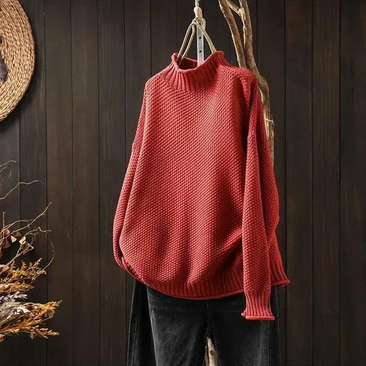 Oriane - Suéter texturizado de cuello semi alto