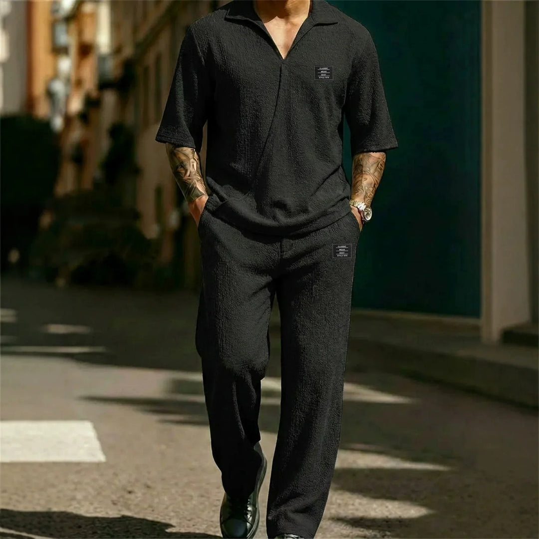 Ansel - Conjunto de dos piezas suave al tacto para hombre