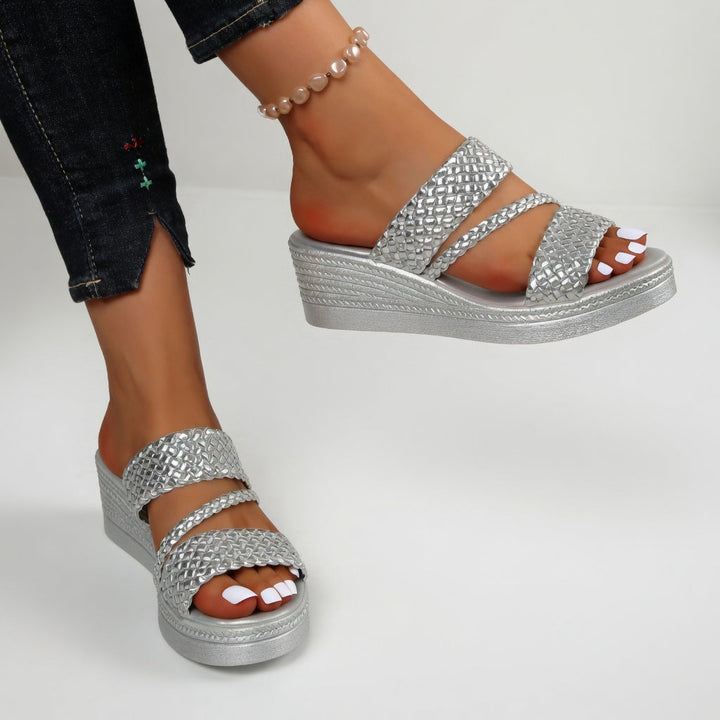 Whitley - Sandalias de plataforma trenzadas