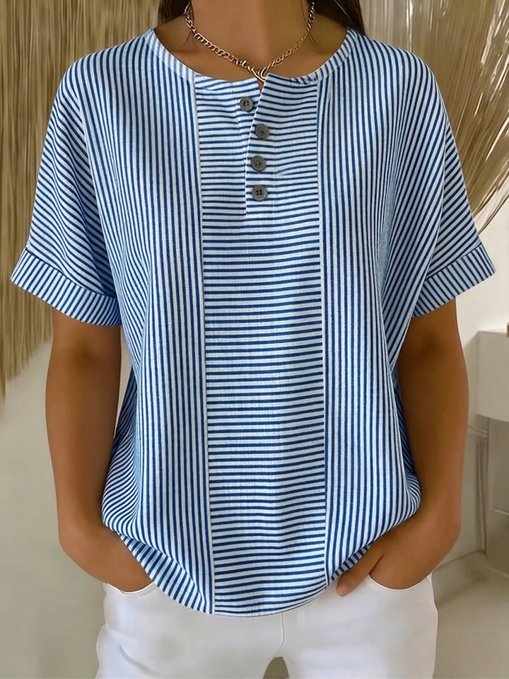 Lavinia - Blusa de rayas resistente a la decoloración