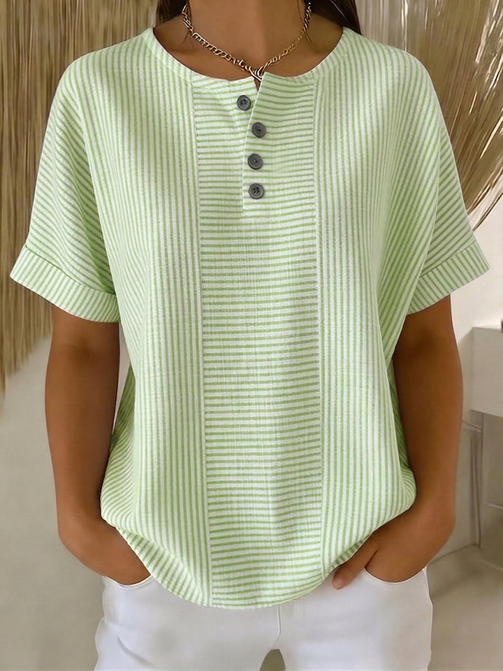 Lavinia - Blusa de rayas resistente a la decoloración