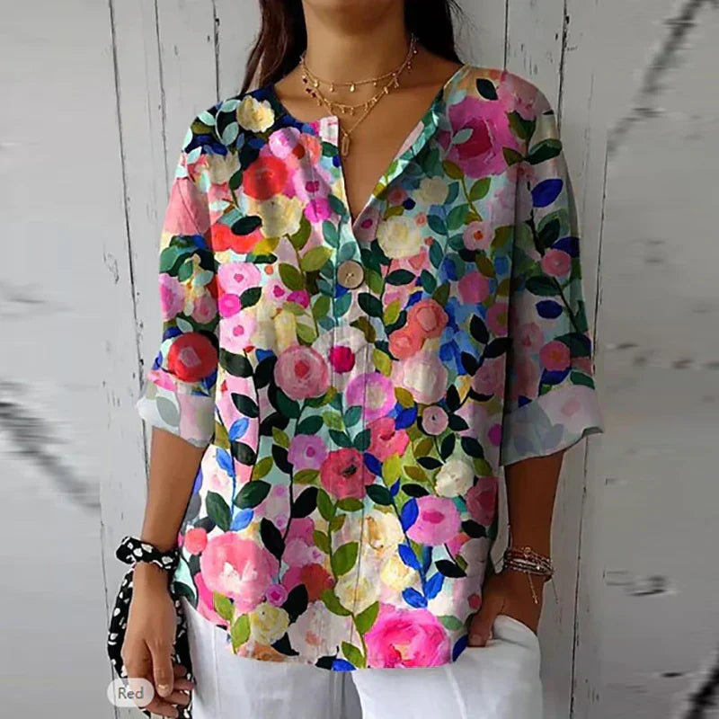 Selynra - Blusa ligera con estampado floral
