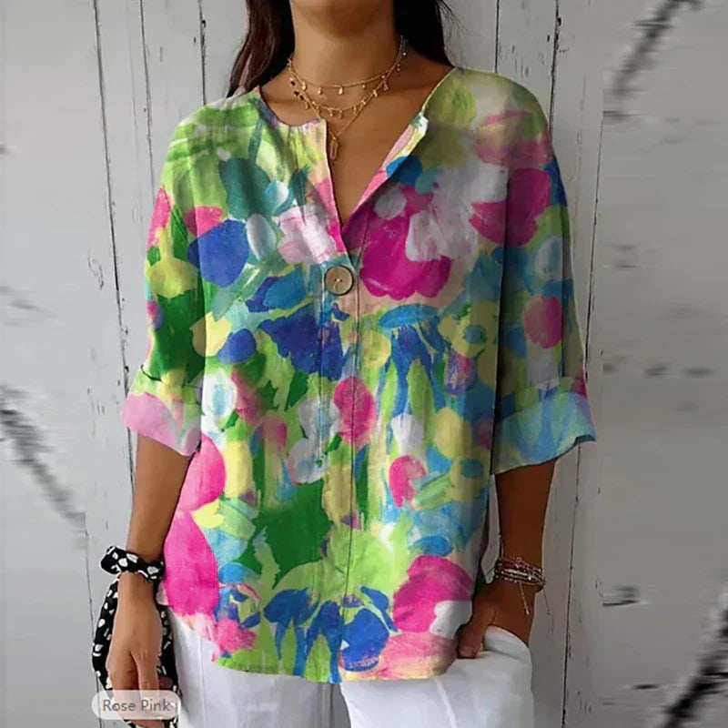Selynra - Blusa ligera con estampado floral