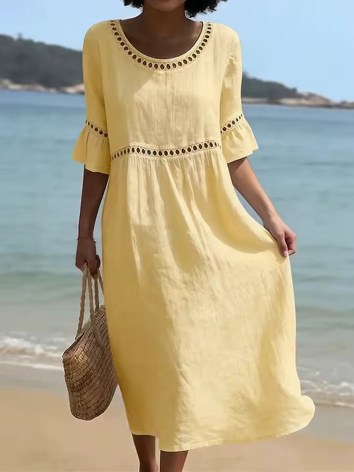 Devina - Vestido maxi fresco
