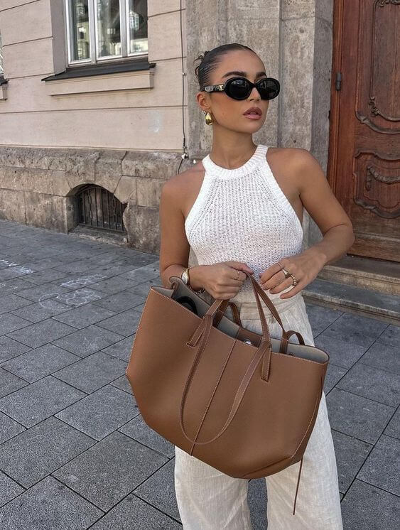 Teresa – Bolso tote con asas curvas