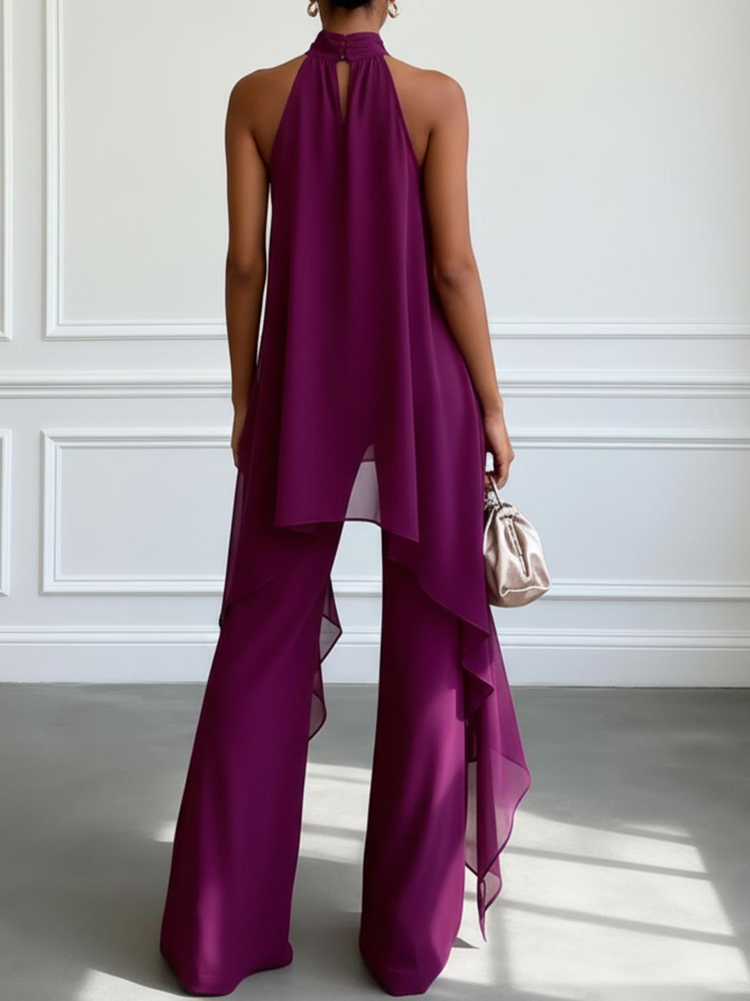Marita - Conjunto de dos piezas con escote halter