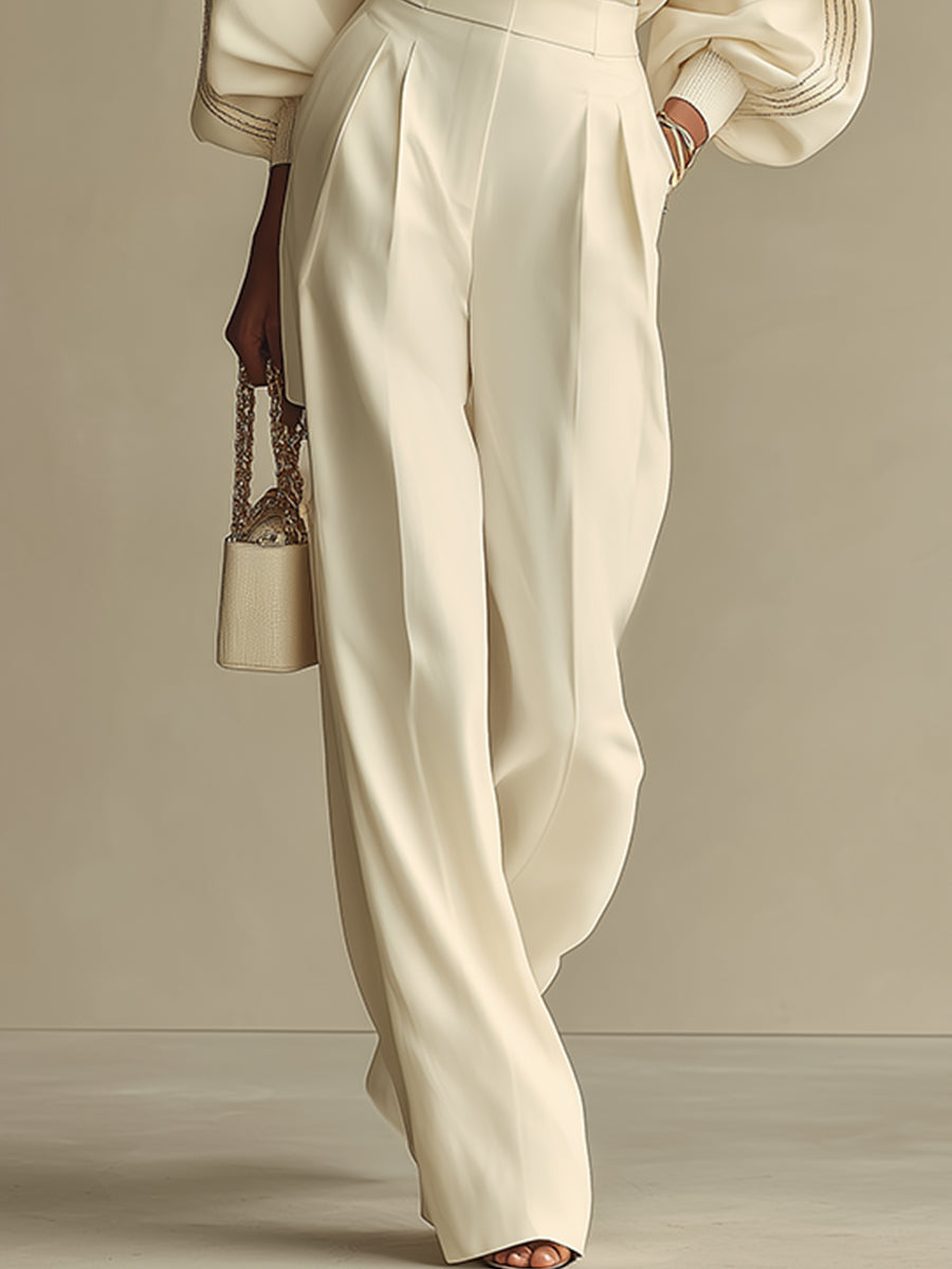 Mera - Conjunto con pantalón palazzo de tacto suave