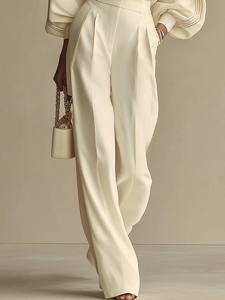 Mera - Conjunto con pantalón palazzo de tacto suave