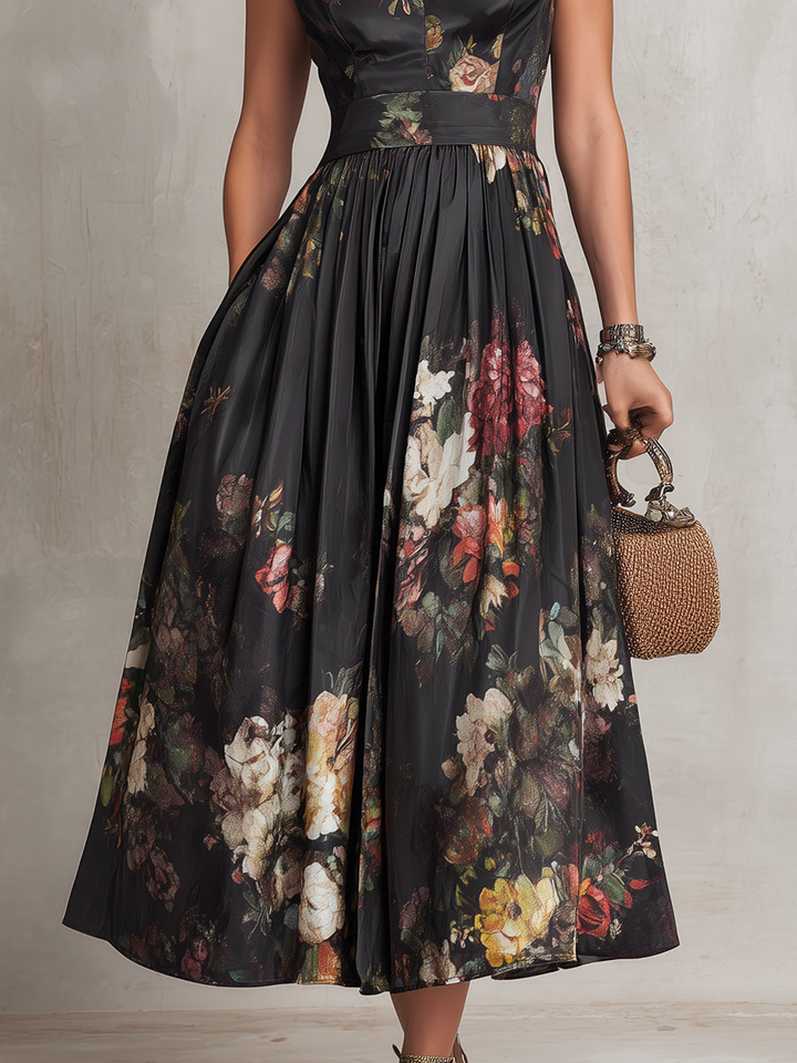 Astoria - Vestido midi satinado