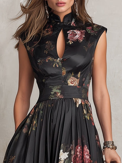 Ulyra - Vestido midi plisado de lujo