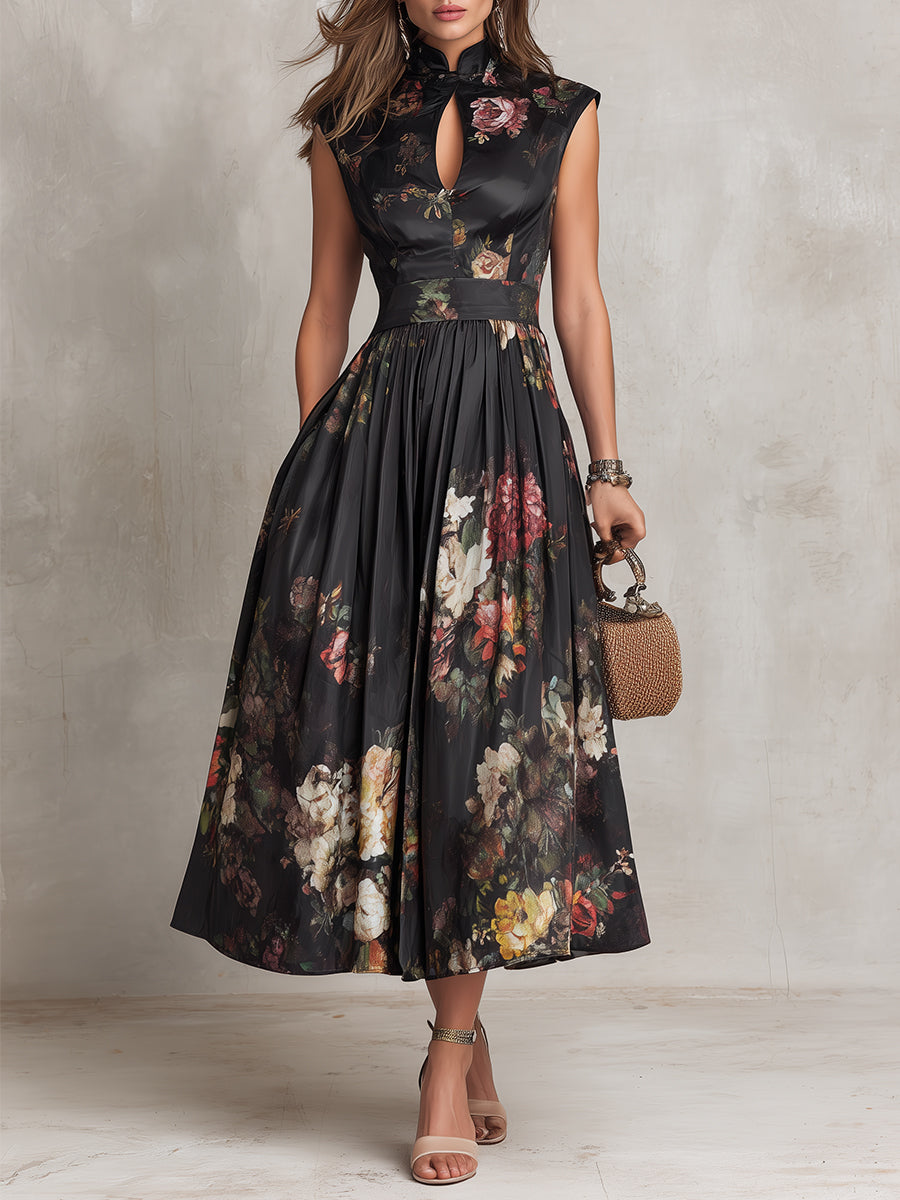 Astoria - Vestido midi satinado