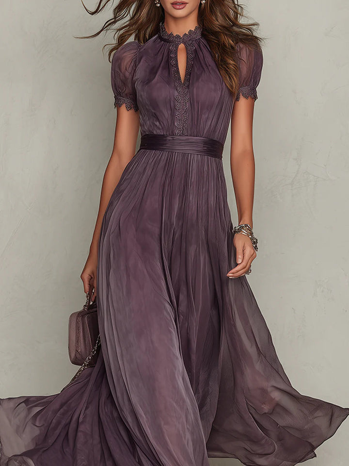 Jacinda - Vestido maxi etéreo con escote lágrima