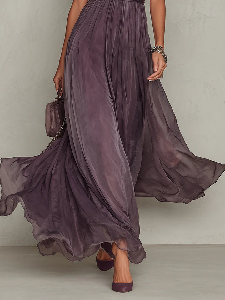 Jacinda - Vestido maxi etéreo con escote lágrima