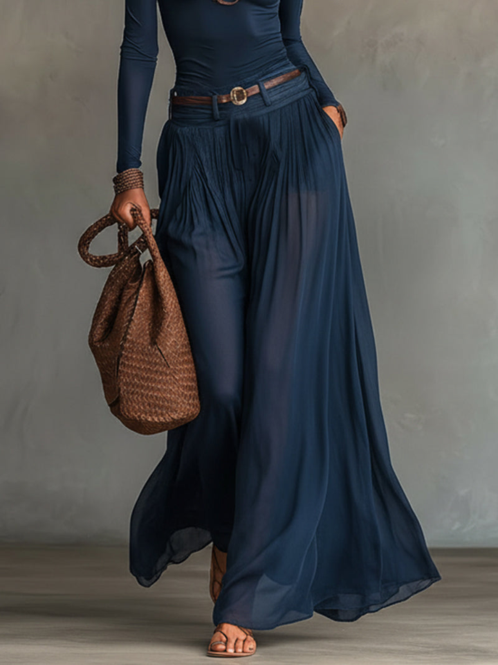 Ensley - Conjunto elegante de top de un hombro y falda