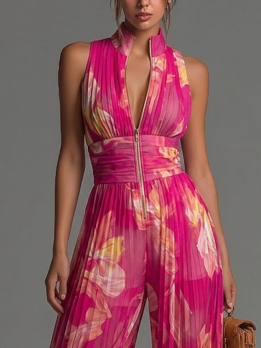 Odessa - Jumpsuit de pierna ancha de tacto suave