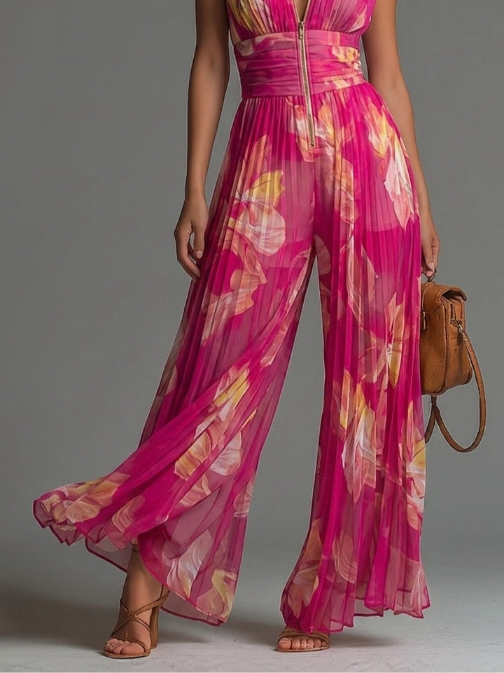 Odessa - Jumpsuit de pierna ancha de tacto suave