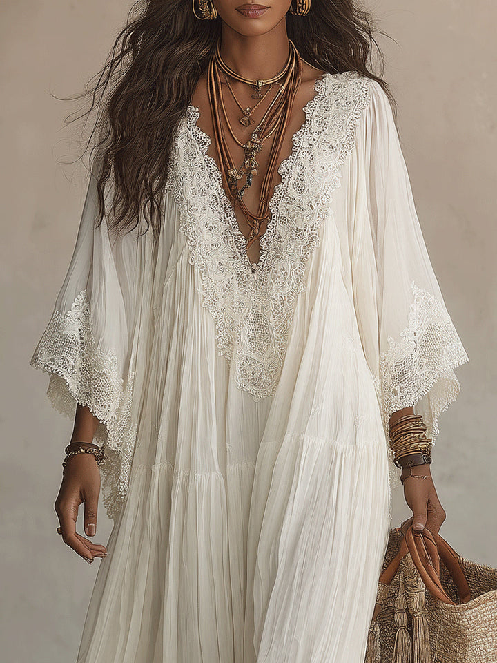 Elenisse - Vestido Maxi Plisado Etéreo