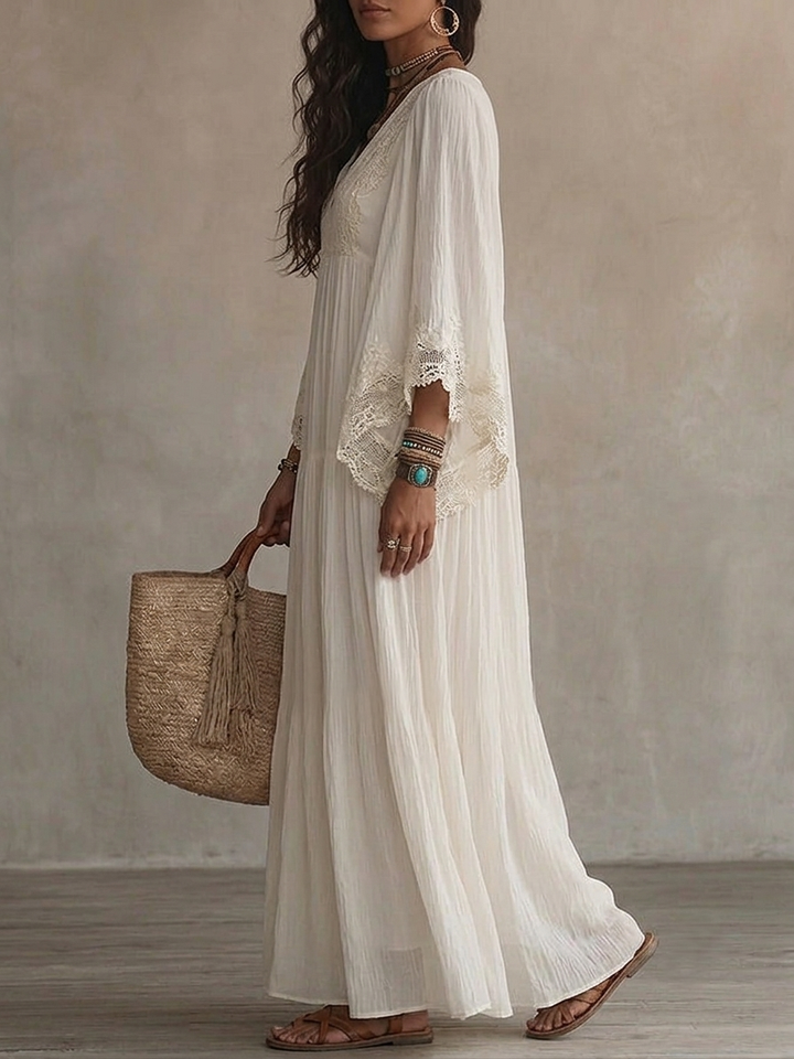 Annelis - Vestido maxi etéreo