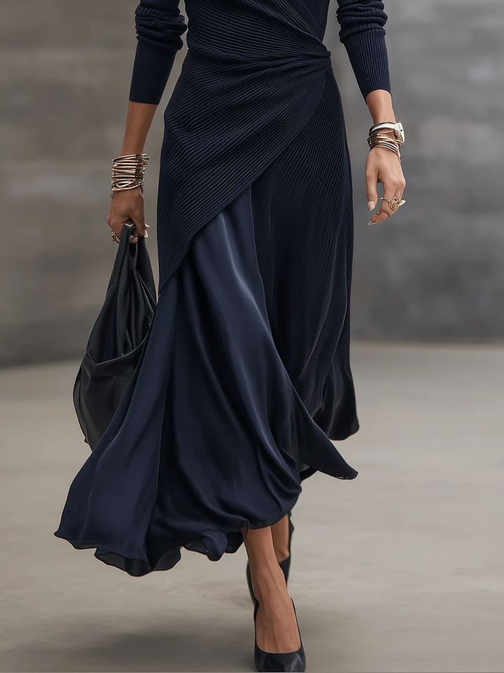 Etta - Vestido maxi cruzado texturizado