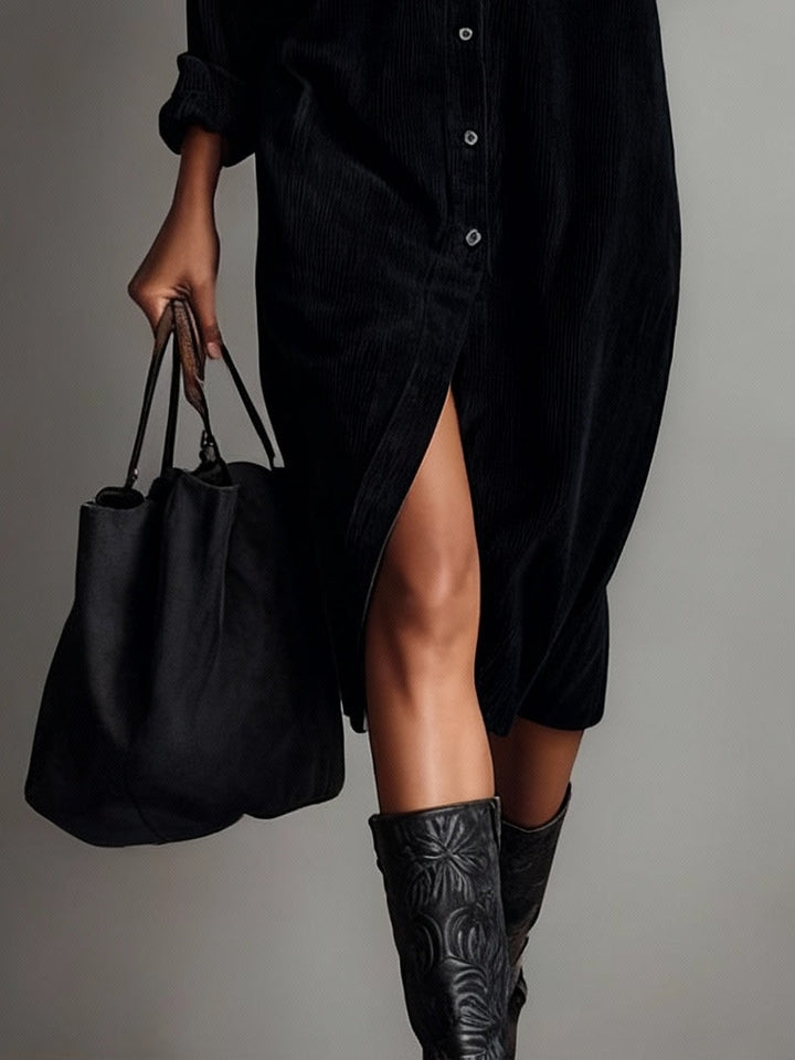 Adara - Vestido midi de tacto suave