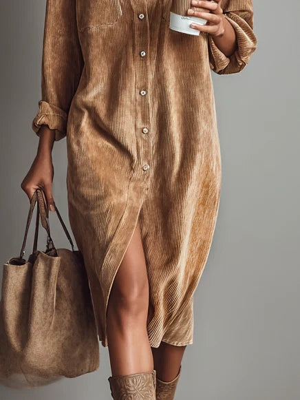 Adara - Vestido midi de tacto suave