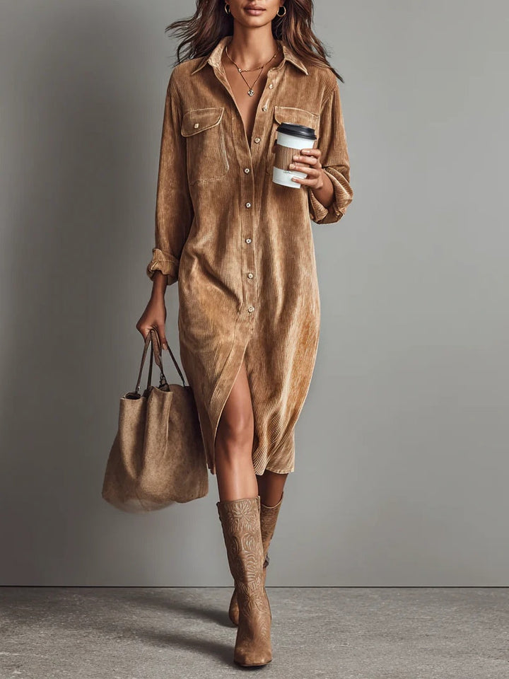 Adara - Vestido midi de tacto suave