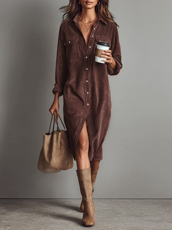 Adara - Vestido midi de tacto suave