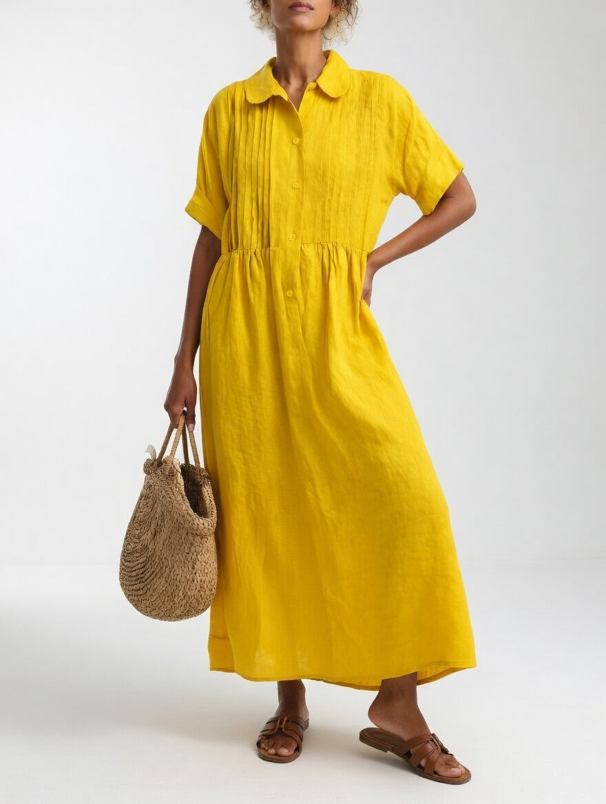 Jorisa - Vestido midi de manga corta