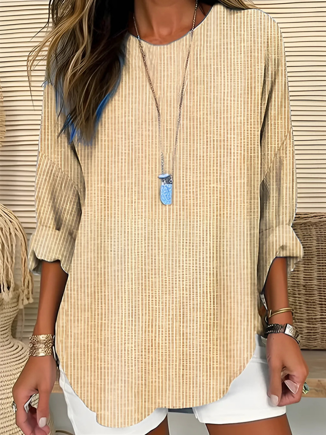 Wistera - Blusa a rayas de tacto suave
