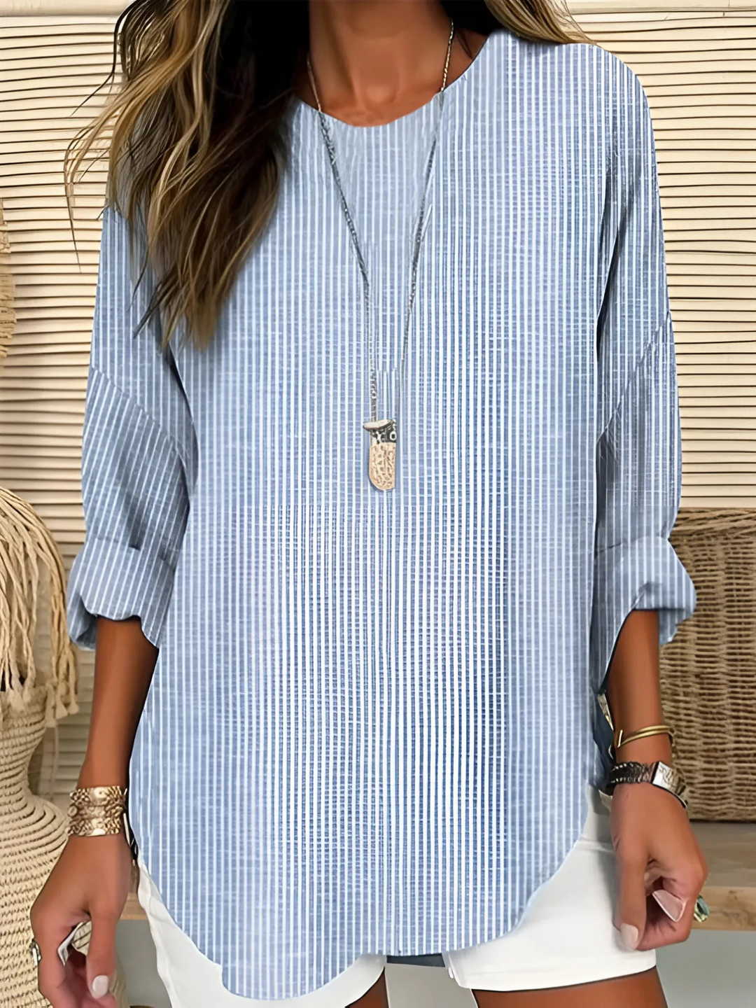 Wistera - Blusa a rayas de tacto suave