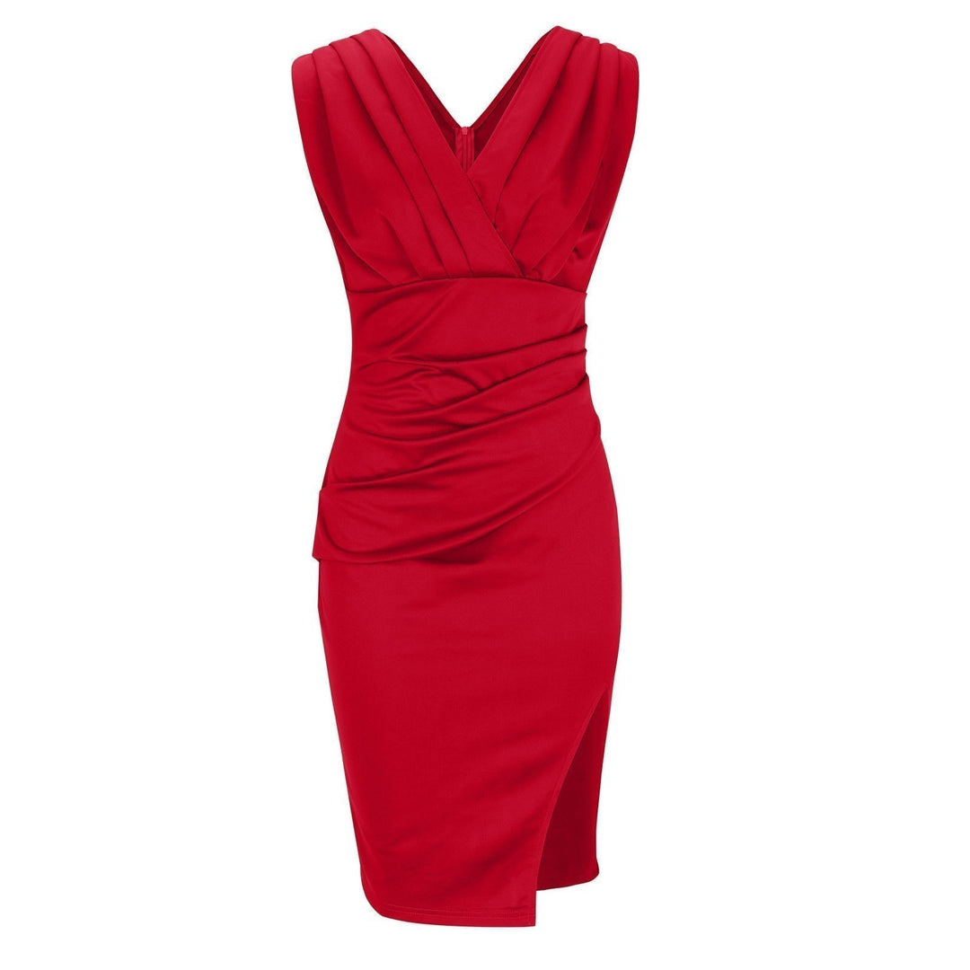 Kaela - Vestido midi drapeado moldeador