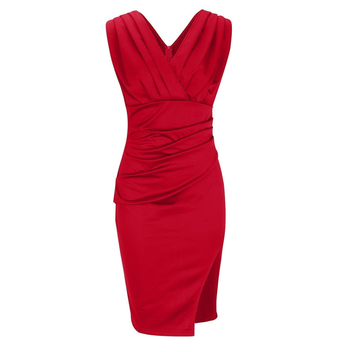 Kaela - Vestido midi drapeado moldeador