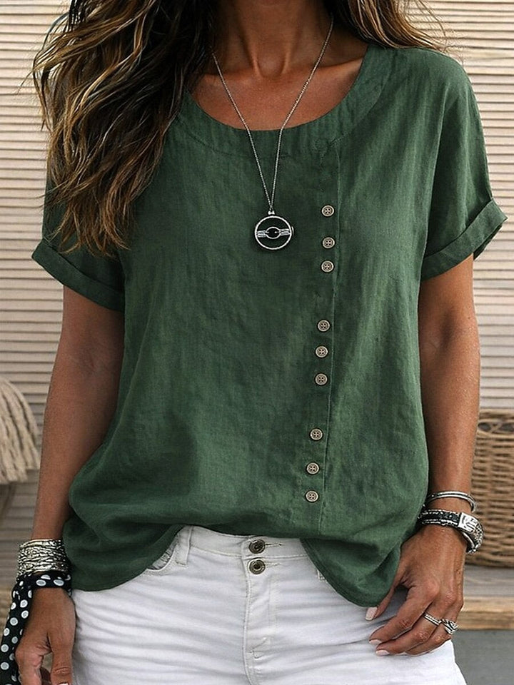 Sidonie - Blusa de manga corta con detalle de botones