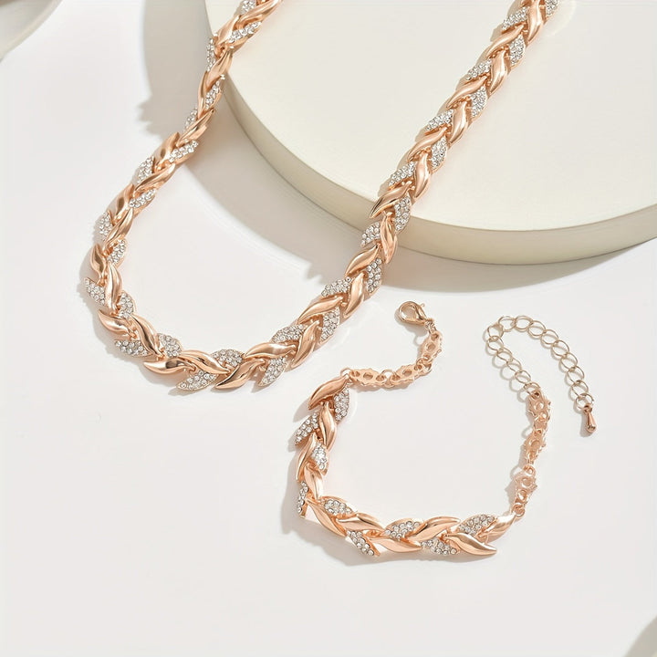 Yvonne - Set de collar y pulsera brillante