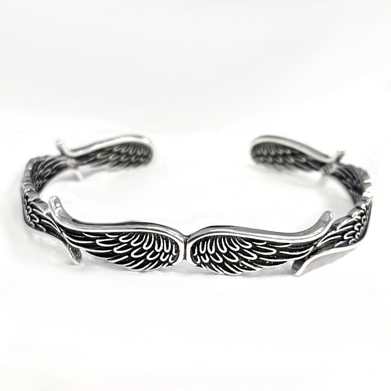 Raveya - Pulsera con ala de ángel pulida