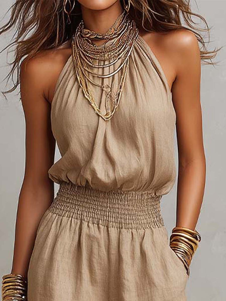 Elenie - Enterizo ligero con cuello halter