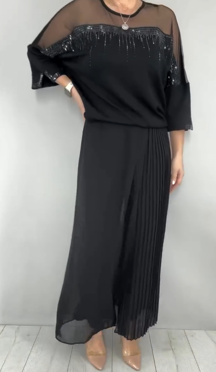 Caia - Conjunto de dos piezas con pantalón y apliques decorativos