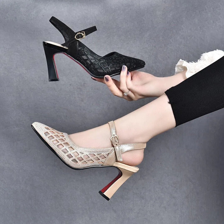 Delyse - Zapatos de tacón ancho premium