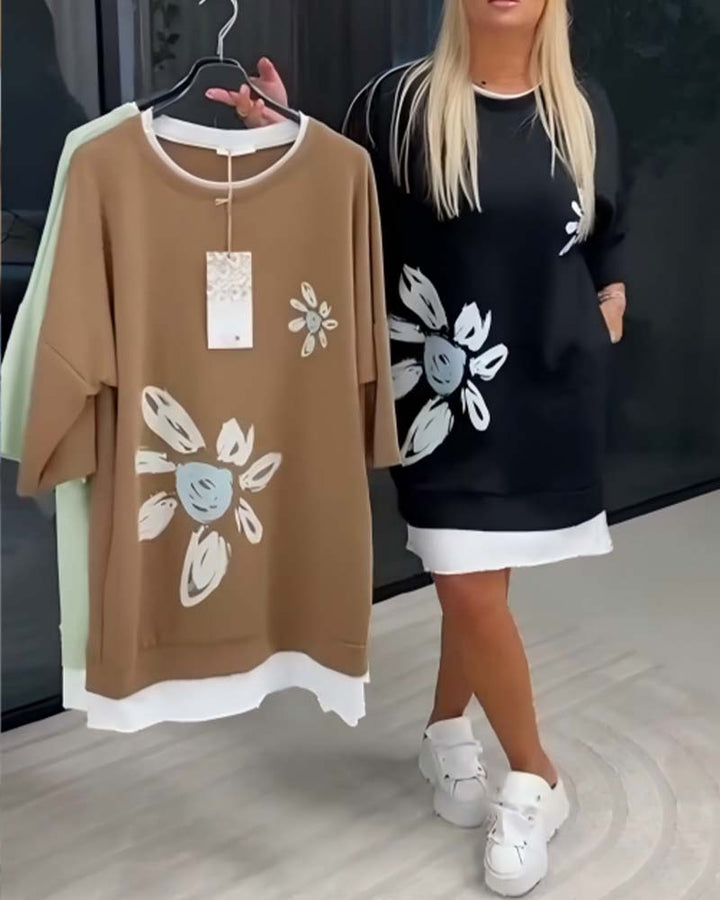 Helia - Vestido tipo sudadera de tacto suave