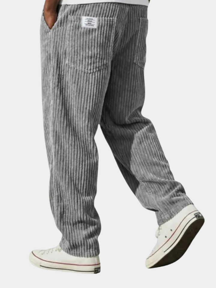 Faren - Pantalones texturizados con cordón de ajuste