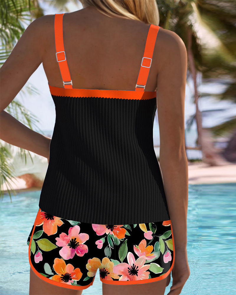 Orlira - Conjunto de tankini elegante de dos piezas