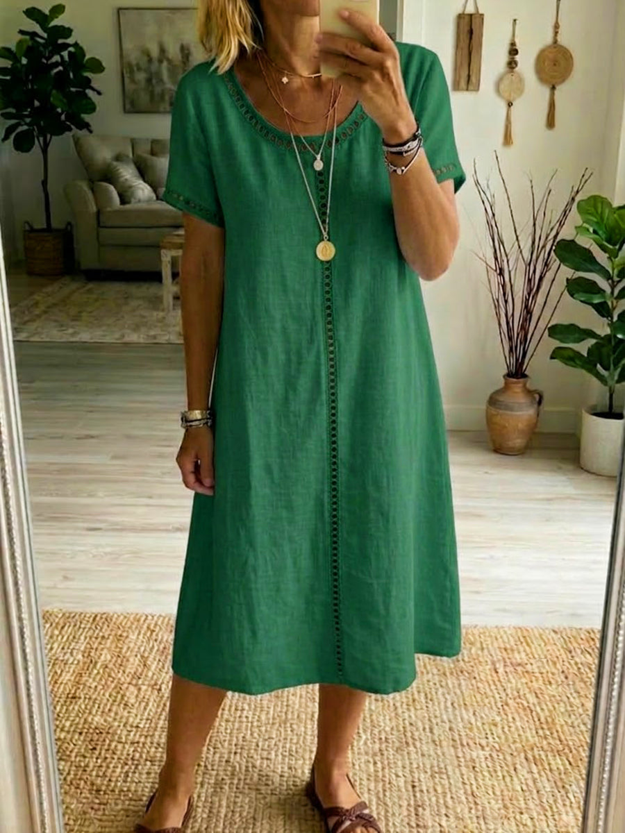 Josslyn - Vestido midi de manga corta