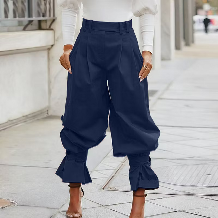Dianella - Pantalones de tiro alto con holanes