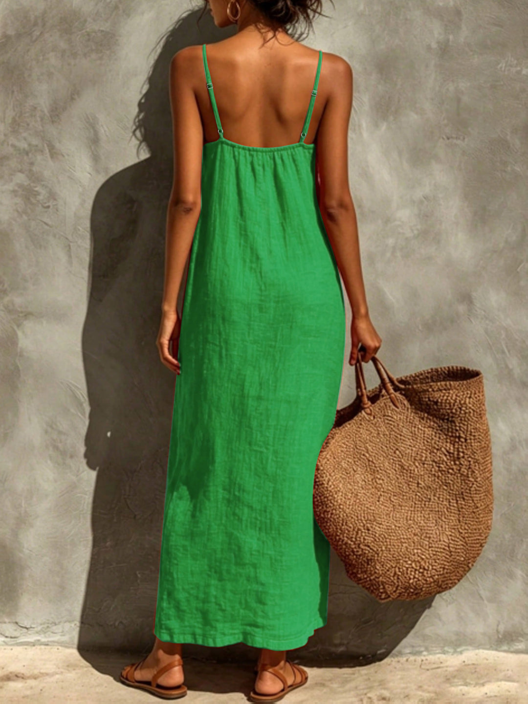 Ismeralda - Vestido maxi ligero de tirantes