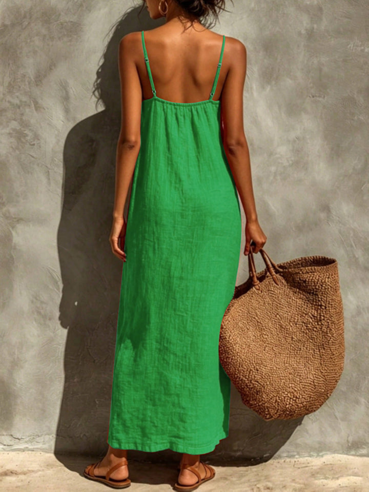 Ismeralda - Vestido maxi ligero de tirantes